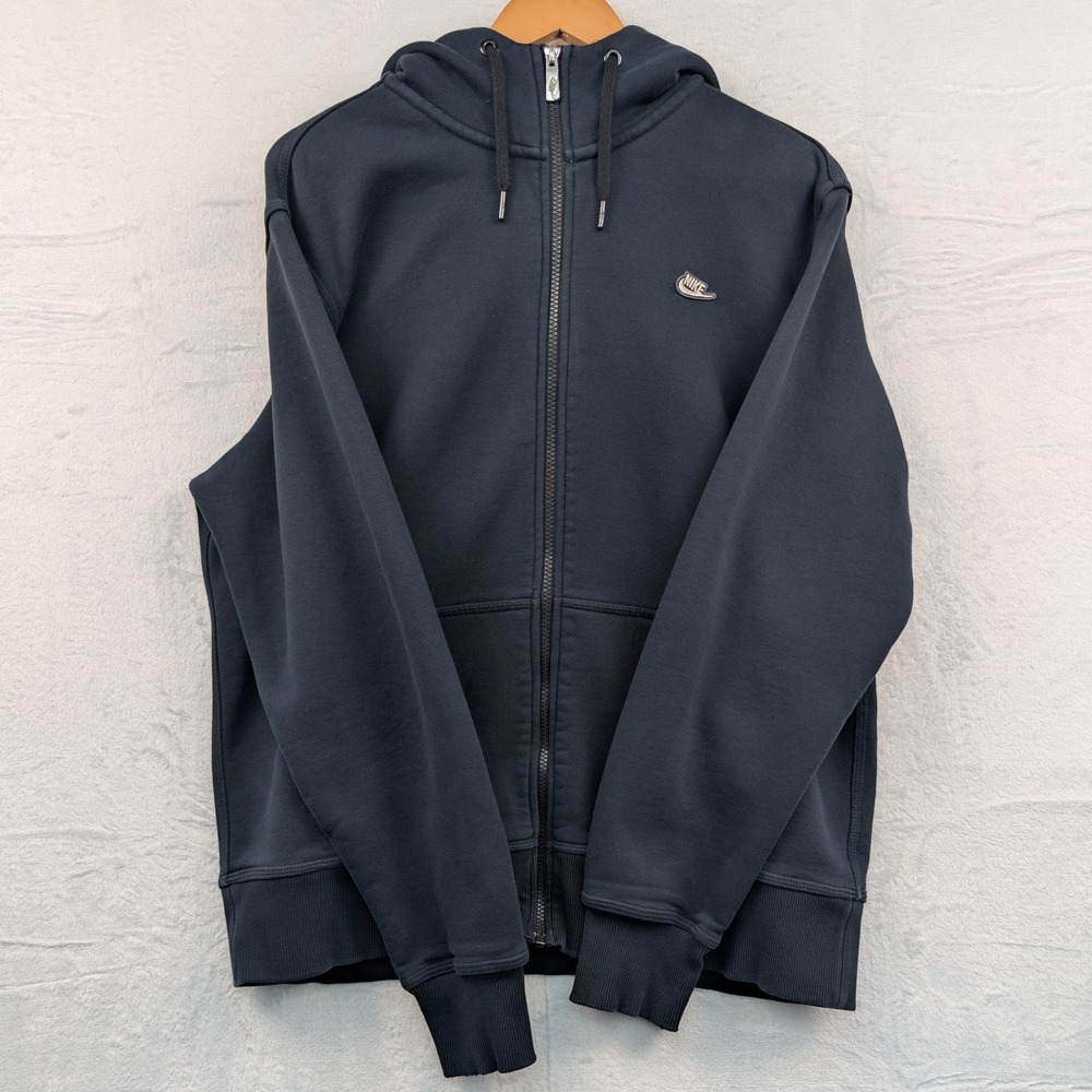 Nike Hoodie Men's XL Faded Black Sportswear Athleisure Fleece Full Zip Boxy Y2K